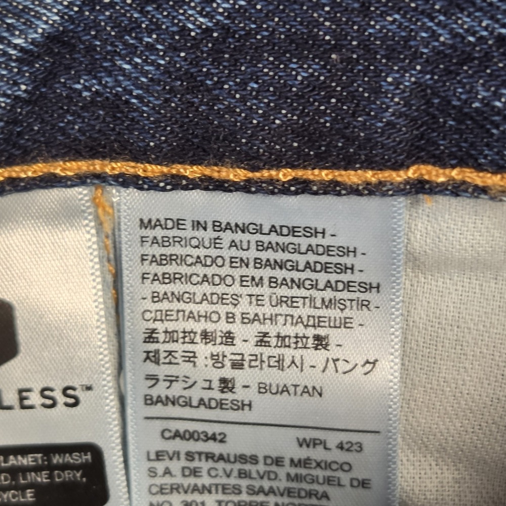 Levi’s 505 Jeans Mens 48x28 Big And Tall Blue Denim Straight Leg Medium Wash NWT - Picture 14 of 15
